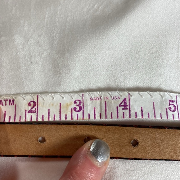 Vintage snake-print burgundy belt 30-34" - Picture 5 of 7